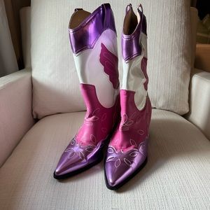 Purple and Pink Cowboy Boots